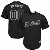 Detroit Tigers Majestic 2019 Players' Weekend Cool Base Roster Customized Black Jersey,baseball caps,new era cap wholesale,wholesale hats